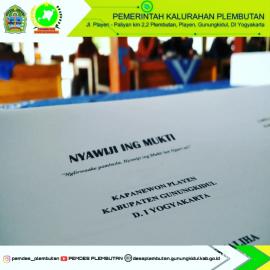 UJI PUBLIK PENULISAN BUKU SEJARAH KALURAHAN PLEMBUTAN